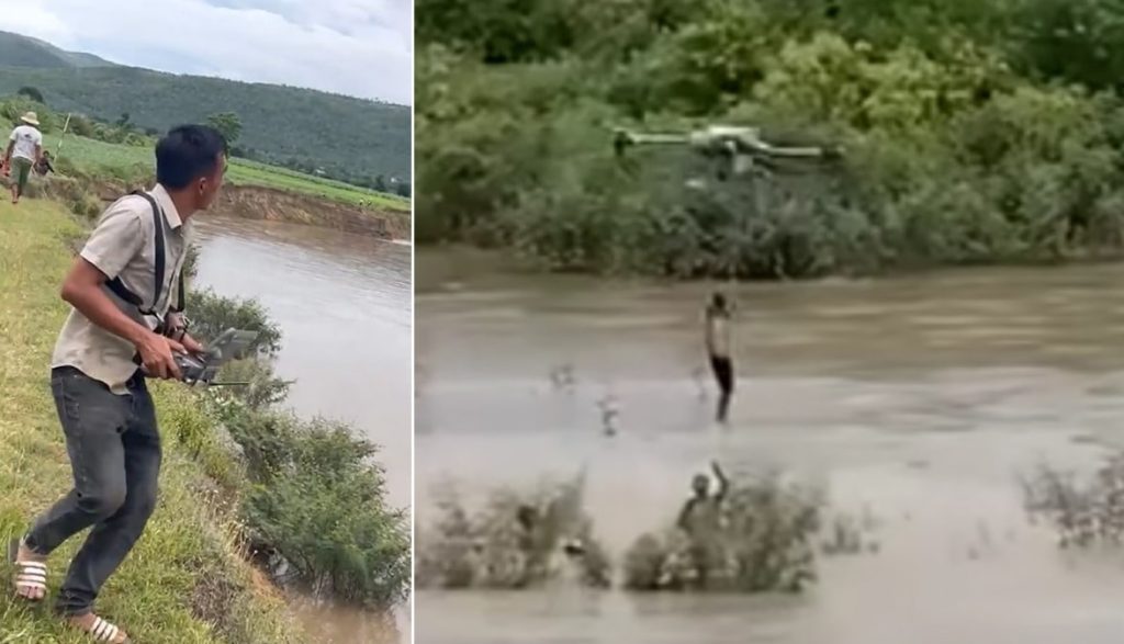 Drone cứu người giữa lũ: Khoảnh khắc anh hùng tại Ea Ô, Đắk Lắk