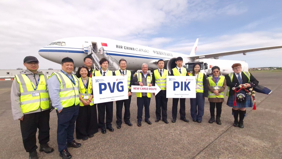 Air China Cargo khai thác tuyến bay chở hàng Thượng Hải đi Prestwick